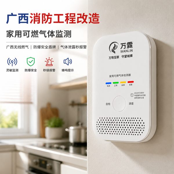 贵港港南区无线燃气泄漏报警器项目案例:万霖智慧消防助力贵港餐饮集中区安全升级 贵港餐饮集中区万霖智慧消防应用