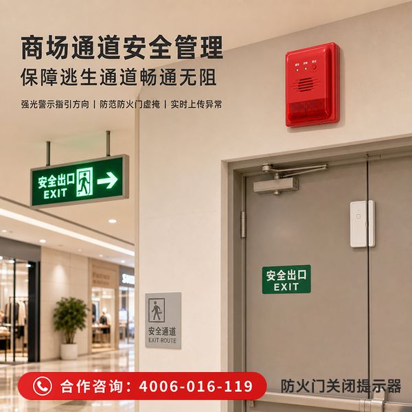 南昌通道万霖防火门疏散通道监控系统应用