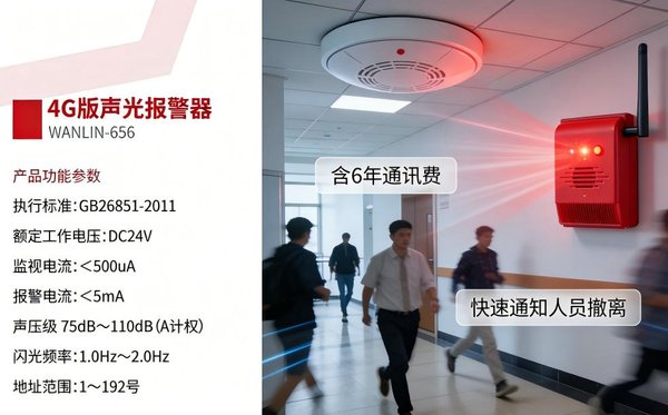 南昌红谷滩区大学校园万霖联动声光报警器应用