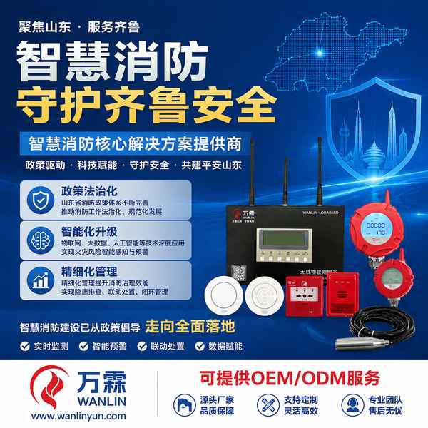 物联网烟感报警器项目实拍 — 高密智慧消防设备部署工程现场