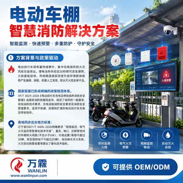 新疆乌鲁木齐水磨沟区六道湾街道电动车棚智慧消防