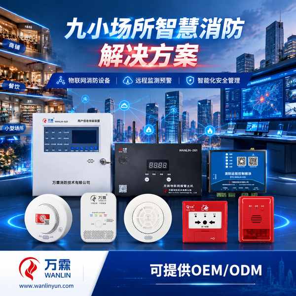 湖北九小场所无线消防主机与无线自组网系统